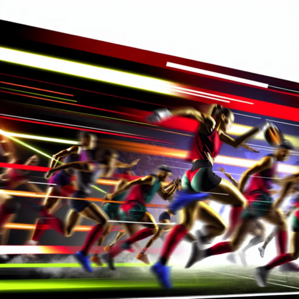 Dynamische sportcommercial met snelle montage en krachtige typografie