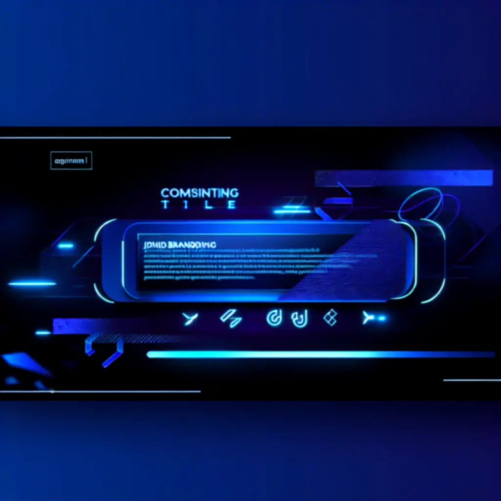 Motion graphic titelanimatie in elektrische blauwtinten