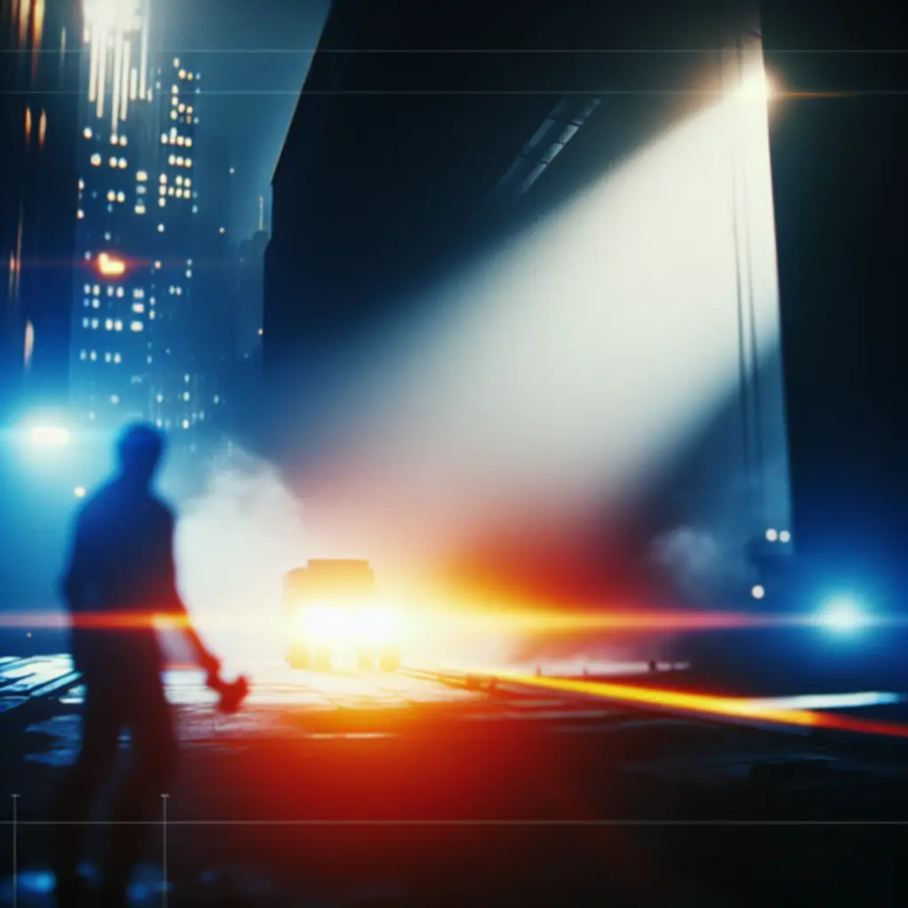 Cinematische trailer met dramatische lichtval en krachtige pacing